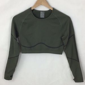 ECHT Long Sleeve Green Crop Top